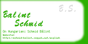 balint schmid business card